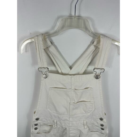 We The Free Ziggy Shortalls Short Overalls White Artist Classic Boho Size Small - Picture 9 of 10